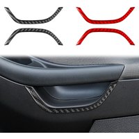 For Ford Focus 2012—2018 Carbon Fiber Car Accessories Front Door Handle Panel Strip Cover Trim Sticker Modification
