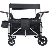 2 Two Seats Push Pull Chairs Baby Stroller Waggon Twin Double Kids Stroller Wagon
