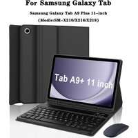 Keyboard Case for Samsung Galaxy Tab A9 Plus 11 Inch,For Samsung Tab A9+ 11 inch Tablet Case with Pencil Slot Bluetooth Keyboard