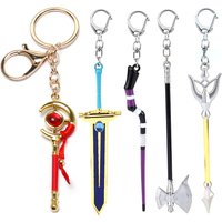 Anime Frieren Pendant Keyring Fern Stark Himmel Mini Scepter Keyring Backpack Car Pendant Cosplay Jewelry Accessories Gifts