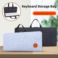 Protable Keyboard Storage Bag Case Scratch Proof Felt Travel Waterproof Keypad Case For Mechanical Keyboards 87/98/104/108 Keys