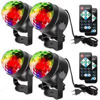 1-4Pcs Aalternating Fashing Light Stage Lamp with Remote Control EU Disco Ball Lamps for Home Room Parties Birthday Wedding Bar