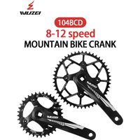 AliExpress WUZEI MTB Crankset Square Hole 170 175mm Mountain Bicycle Sprocket 32T 34T 36T 38T Chainring 104BCD Bike Crank Cycling Parts