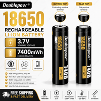 18650 3.7V Li-ion Rechargeable Battery 7400mWh High Power Replacement Battery For Flashlight