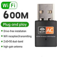USB Wireless Wifi Adapter 600Mbps Wifi Dongle Dual Band 2.4G / 5G Hz 802.11 AC
