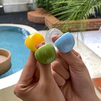 Classic Candy Color Acrylic Exaggerated Geometric Ring for Women Resin Hand Jewelry Accessories Wholesale