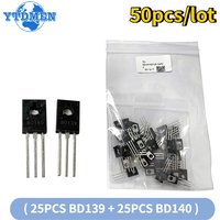 50PCS BD139 BD140 ( 25PCS BD139 + 25PCS BD140 ) TO126 TO-126 New Voltage Regulator IC Transistor Kit