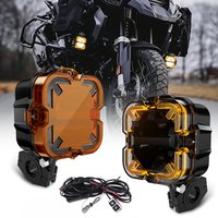 LED Work Light Spotlight Fog lights Amber DRL Driving Lamp Auxiliary Lights For BMW R1200GS F800GS F700GS F650 Yamaha MT07 MT09