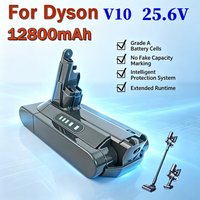 Für Dyson V10 12800mAh Lithium-Ionen-Akku mit großer Kapazität, 25,6V, original kompatibel mit V10/SV12 kabellosem Staubsauger, Ersatzakku