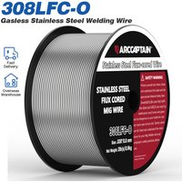 ARCCAPTAIN Stainless Steel Flux Cored Wire 308LFC-O 0.8 0.9mm 1 Roll 2 Pounds MIG Welding Wires Flux Cored Welding Machine Wires