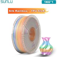 SUNLU 1KG Silk Rainbow/ TPU SILK Filament 1.75mm 1000g Spool (2.2lbs) Neatly Wound Filament Fit Most FDM Printer