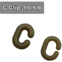 20pcs Carp Accessories 3/6lb C Clip Q Ring Clip Chod Beads Heli Rig Sleeve For Carp Hiar Chod Helicopter Ronnie Rigs Tackle