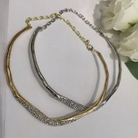 Irregular Zircon Necklaces Women Fashion Personality Light Luxury High-end Feeling Choker Necklace Charm Jewelry