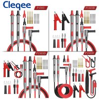 Cleqee P1503 Series Universal Multimeter Probe Test Leads Kit with Replacement Needle Tester Tip IC SMD Test Hook Alligator Clip