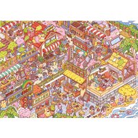 JIAMEI Plus Size Kawaii 3D Cartoon City Town Fun Scenery Stickers DIY Hand Stacked Scrapbook Miniature Scene Stickers Child Gift