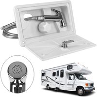 RV External Exterior Shower with Lock RV Shower Box Kit for Boat Marine Camper Motorhome Caravan Camper Accessories
