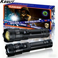 Upgrade 20000LM USB C Rechargeable Flashlight,Tactical Torch,Battery Display,Zoomable Bright Lantern for Outdoor Camping Hiking