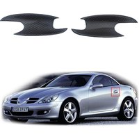 Car Accessory Carbon Door Handle Bowl Cover Trim Paste Style For Mercedes Benz R171 SLK Class 2004 2005 2006 2007 2008 2009 2010