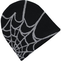 Unisex Spider Web Printed Knit Hat, Warm Outdoor Pullover Hat Personality Beanie Hat