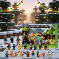 Kalendarz adwentowy Minecraft na Boże Narodzenie, pudełko, anime, artykuły do dekoracji domu, figurki z PVC, gadżety z gry, prezenty świąteczne, zabawki, Halloween