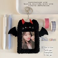 Cute Plush Photocard Case Demons&Angels Multifunctional Photo Card Holder Card Case Students