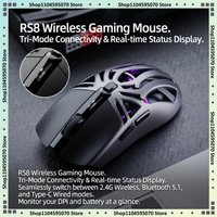 SMAILWOLF RS8 Type‑C Rechargeable Gaming Mouse 10m Transmission Gaming Chip Ergonomic Mouse For Laptop Desktop E‑Sports