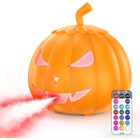 Machine à fumée Yiflamefly 800W avec 6 LED RGB et 12 modes de couleurs, machine à fumée sombre pour Halloween - Décoration gothique effrayante