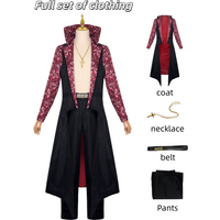 Mihok cosplay costume anime pirate print shirt+jacket set men's Halloween carnival cosplay costume