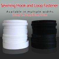 1/3/5/24pair 20mm-50mm Black White Sewing Fastener Tape Hook and Loop Tape Cable Ties Sewing Accessories