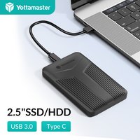 Yottamaster 2.5 inch SATA SSD/HDD External Enclosure USB3.0 Type C 6Gbps High Speed HD Hard Drive Case Support 4TB Capacity UASP