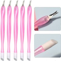 2 Ways Manicure Nail Cuticle UV Gel Polish Pusher Remover Trimmer Stainless Steel Pedicure Dead Skin Cuticle Care Tools