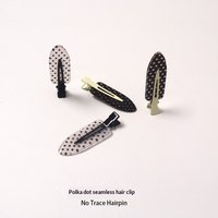 4Pcs Black White Polka Dot Acrylic Hair Clips Secure Hold Suitable for Daily Wear Bb Hairclip Party Outfits Hair Accessories