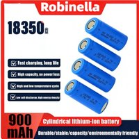 18350 Rechargeable Battery 3.7V 900mah Flat Top Lithium Large Capacity Battery for LED Flashlight Torch Headlamp Mini Fans etc