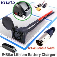 AliExpress RTLECS Battery Charger Port 3Pin XLR Inline Plug Adapter Connector Jack Socket For E-Wheelchair Electric Scooters Parts Cycling E-Bike