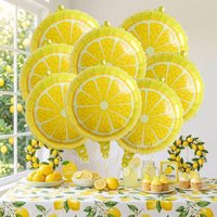 30Pcs/set Summer Fruit Foil Balloons Strawberry Cherry Lemon Helium Balls Hawaiian Wedding Baby Shower Birthday Party Supplies