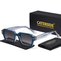 CATERSIDE Fashion Men's Polarized Sunglasses High-Quality Temple Tips Square Sun Glasses Women's Outdoor Party Glasses UV400
