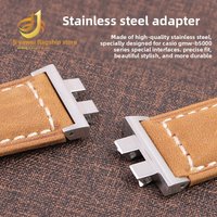 Refit Watch band Connector For Casio GSHOCK GMW-B5000 GM-B2100 Stainless Steel Adapter 22mm universal Genuine leather watchband