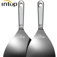 Professional kitchen utensils 2 pcs pizza shovel stainless steel cooking spatula for teppanyaki grill Pancake Steak bbq baking