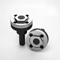Universal bit adapter with flanged nut for cutting discs, polishing wheels, and metal handle holder adapters.