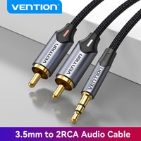 Vention RCA Kabel 3,5 mm do 2RCA Rozdzielacz RCA Jack 3,5 Kabel RCA Audio do smartfona Wzmacniacz Kino domowe Kabel AUX RCA