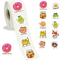 500pcs Cartoon Cute Reward Roll Stickers Decals For Laptop Scrapbook Skateboard Guitar Helmet DIY Aesthetic Waterproof Stickers