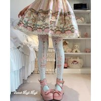2025 New Japanese Doll Lolita Socks Women'S Summer&Autumn Beauty Skin Velvet Printed Tights Lolita Daily Fashion Sweet Pantyhose