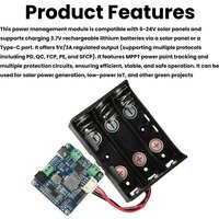 Waveshare Solar Power Management Module For 6V-24V Solar Panel Support MPPT USB Connection Battery Charger Power Supply