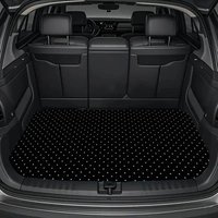1pc Car Trunk Mat Polyester Fiber Fabric Universal Classic Dot Pattern Wear Resistant All Weather Auto Trunk Cargo Liner Mat