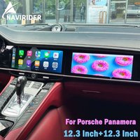 CarPlay do Porsche Panamera 970 – ulepszony, interaktywny system z podwójnym ekranem: 12,3-calowy + 10,25-calowy, multimedialny odtwarzacz wideo z systemem Android.