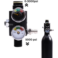 TUXING HPA Tank Regulator Valve M18*1.5 Thread 5000PSI Compressed Air Cylinder Adapter Output 0 to 3000PSI Pneumatic Air Tools