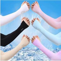 AliExpress NONE Summer Sunscreen Ice Sleeves for Men and Women, Driving, Sunscreen, Cycling, Forearm Sleeves, UV Protection, Ice Silk Sleeves