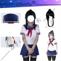 Costume de cosplay Yandere Simulator Ayano Aishi, style uniforme scolaire JK, pour femmes adultes, Halloween, carnaval, fête, spectacle