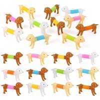 Durable Colorful Stretchable Dog Toy 6/12PCS Telescopic Spring Animals Sensory Stress Relief Squeeze Interactive Pet Puzzle Toys