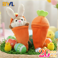 Plush Keychain Easter Cute Carrot Bunny Toy Doll Pendant Backpack Charm Stuffed Animal Ornament Collectible Gift Accessory